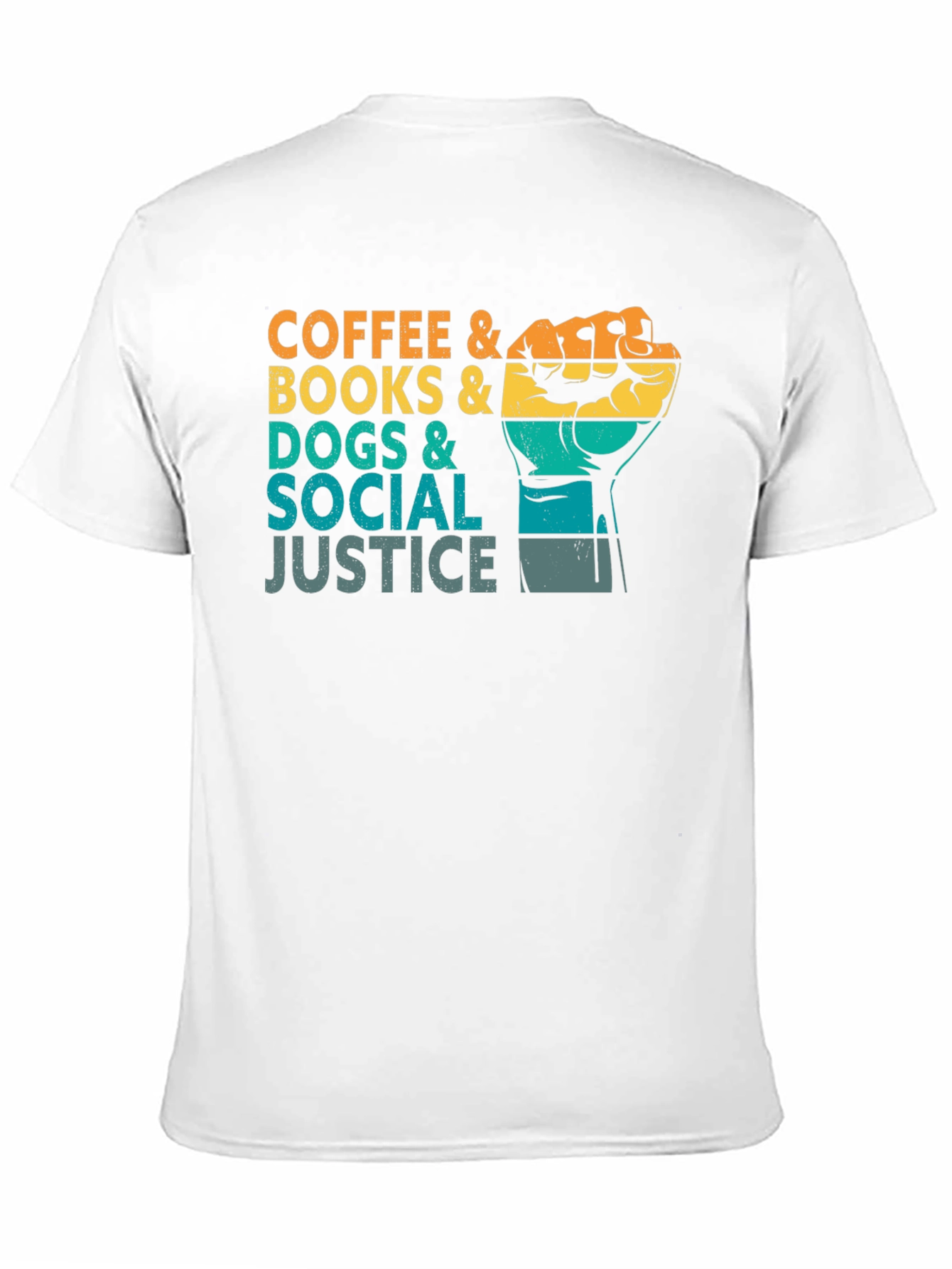 Coffee Books Dogs and Social Justice Graphic Tee