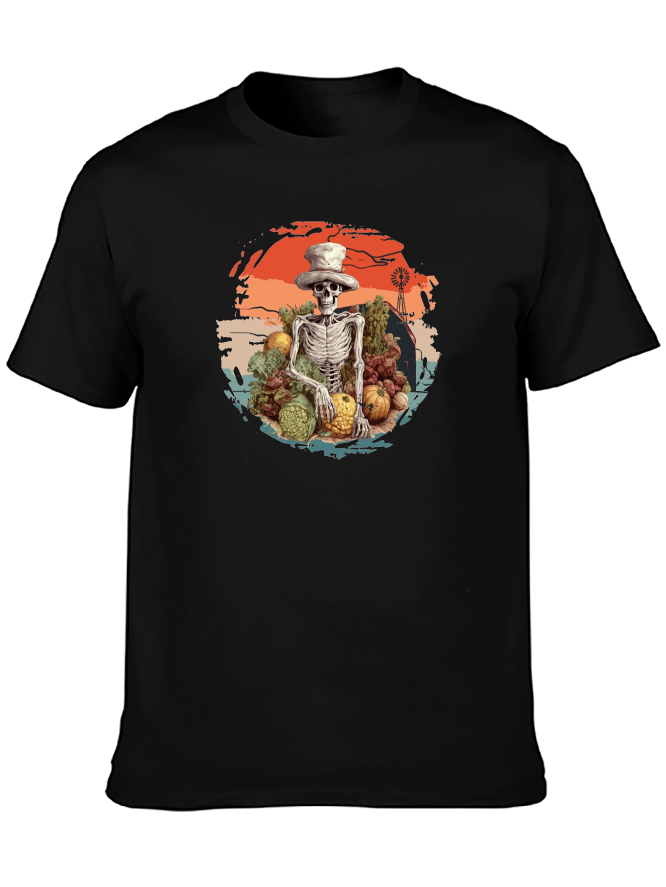 Harvest Skeleton Graphic T-Shirt
