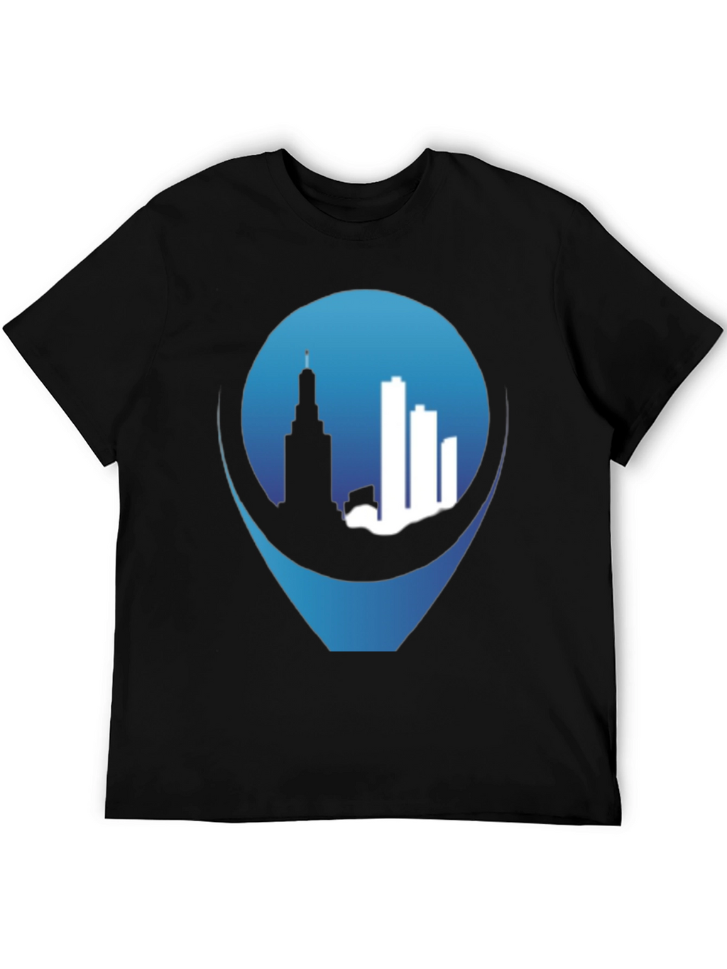 Cityscape Pin Black T-Shirt