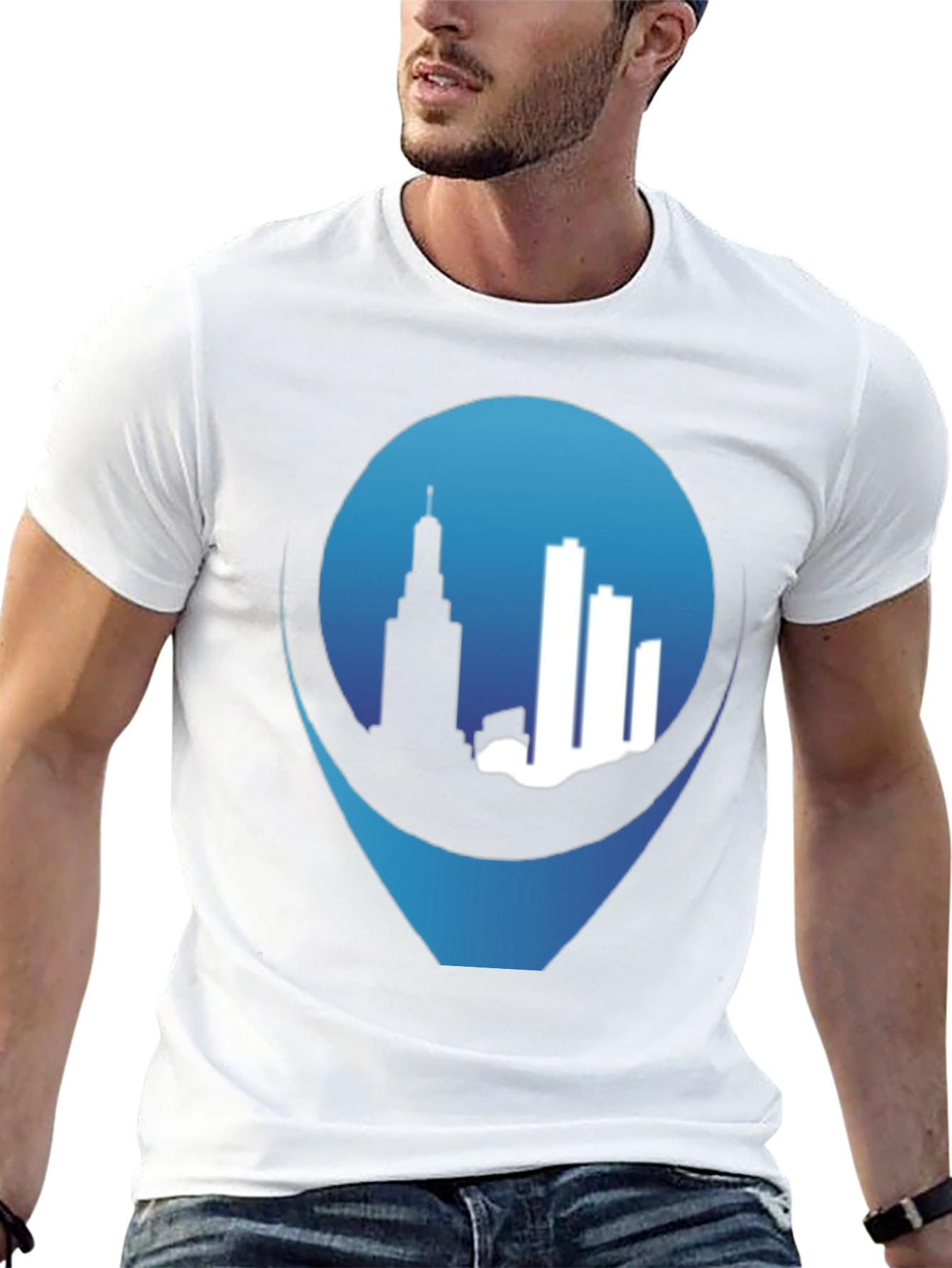 Cityscape Pin Black T-Shirt