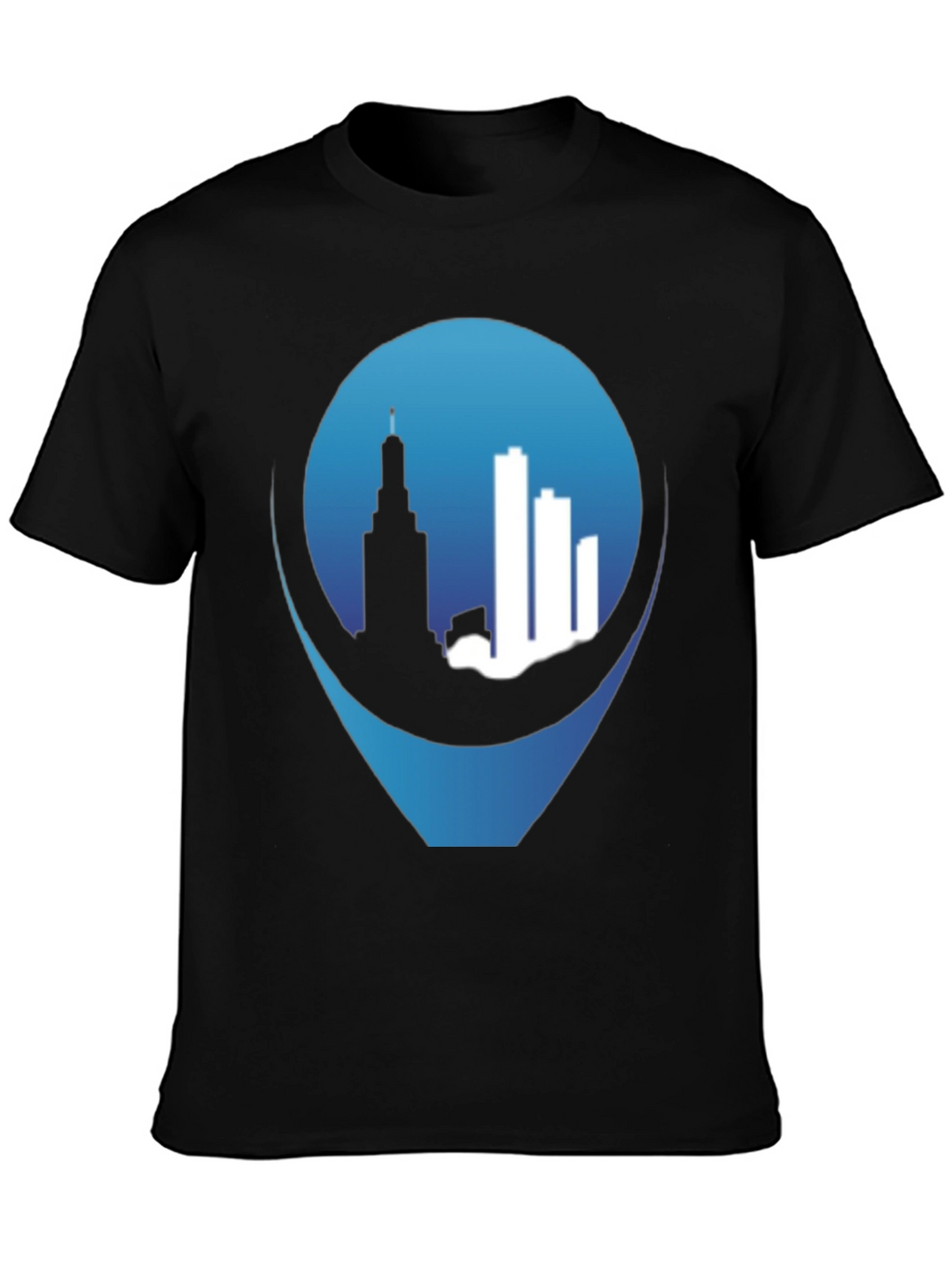 Cityscape Pin Black T-Shirt