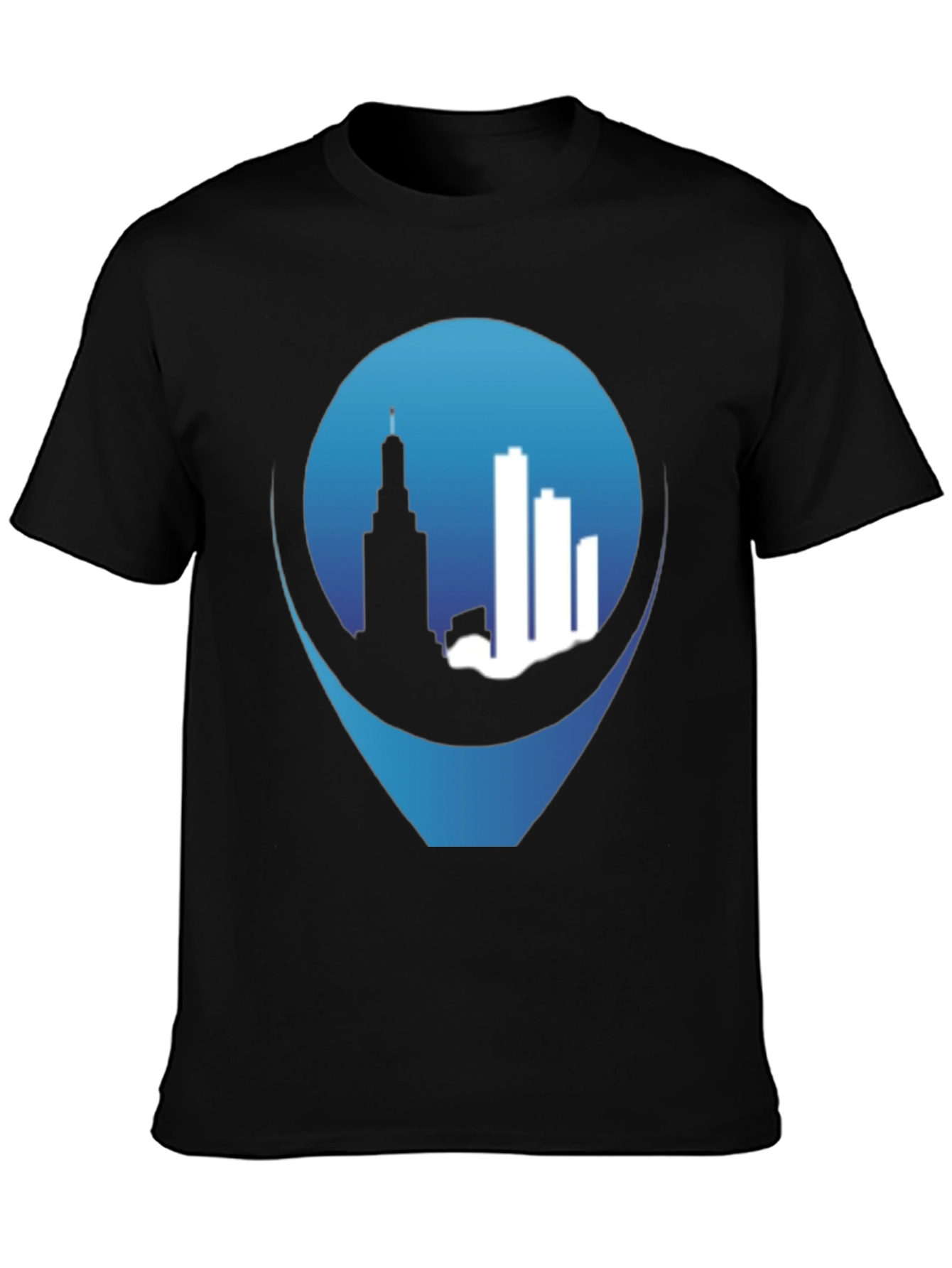 Cityscape Pin Black T-Shirt