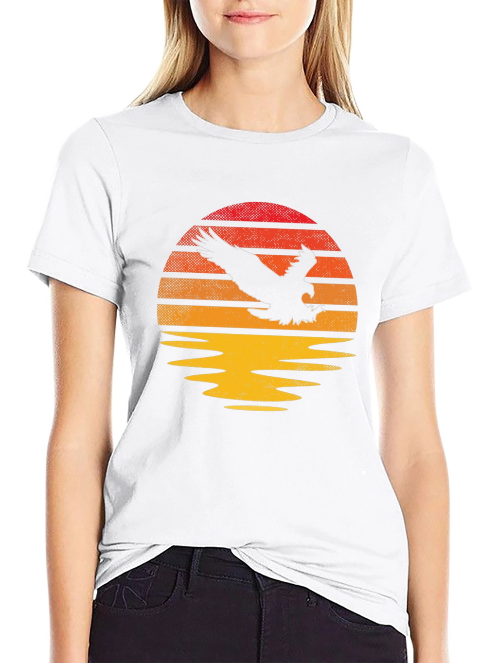 Eagle Sunset Graphic T-Shirt