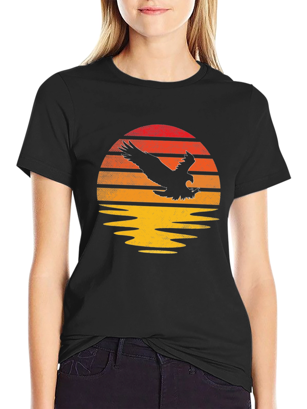 Eagle Sunset Graphic T-Shirt