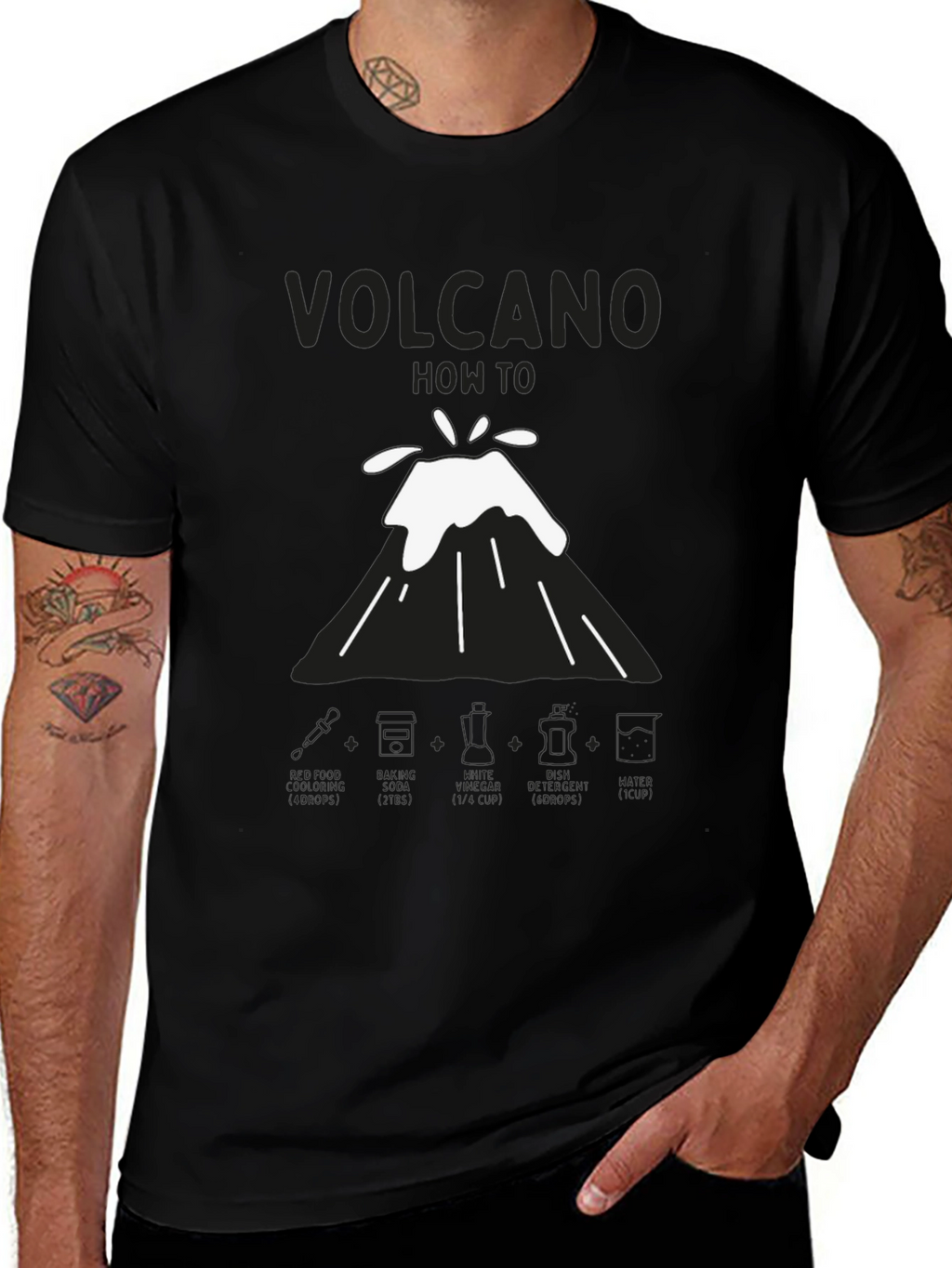 Volcano How-To Mens Black T-Shirt