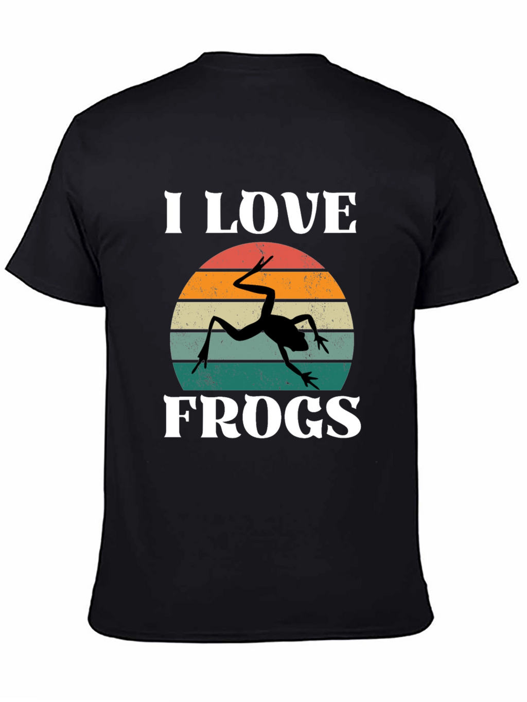 I Love Frogs Retro Graphic T-Shirt