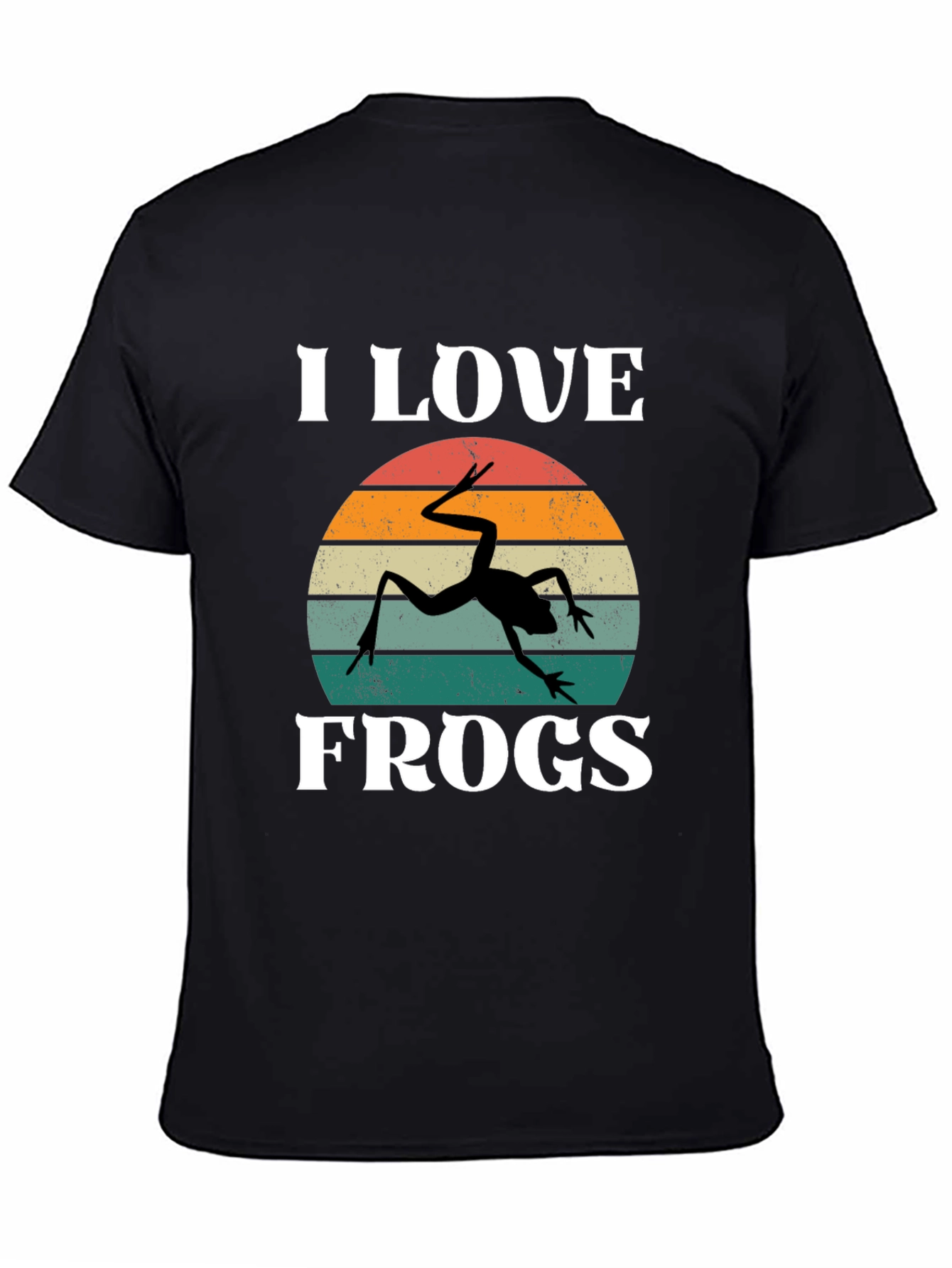 I Love Frogs Retro Graphic T-Shirt