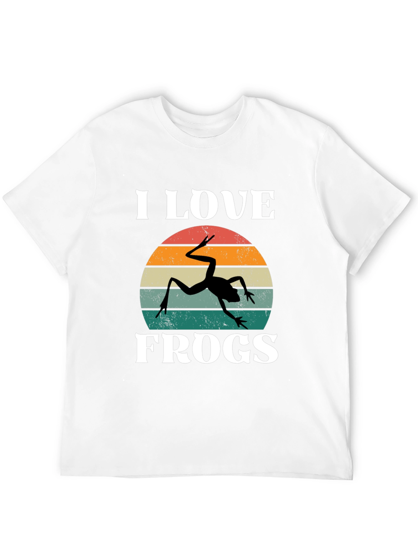 I Love Frogs Retro Graphic T-Shirt