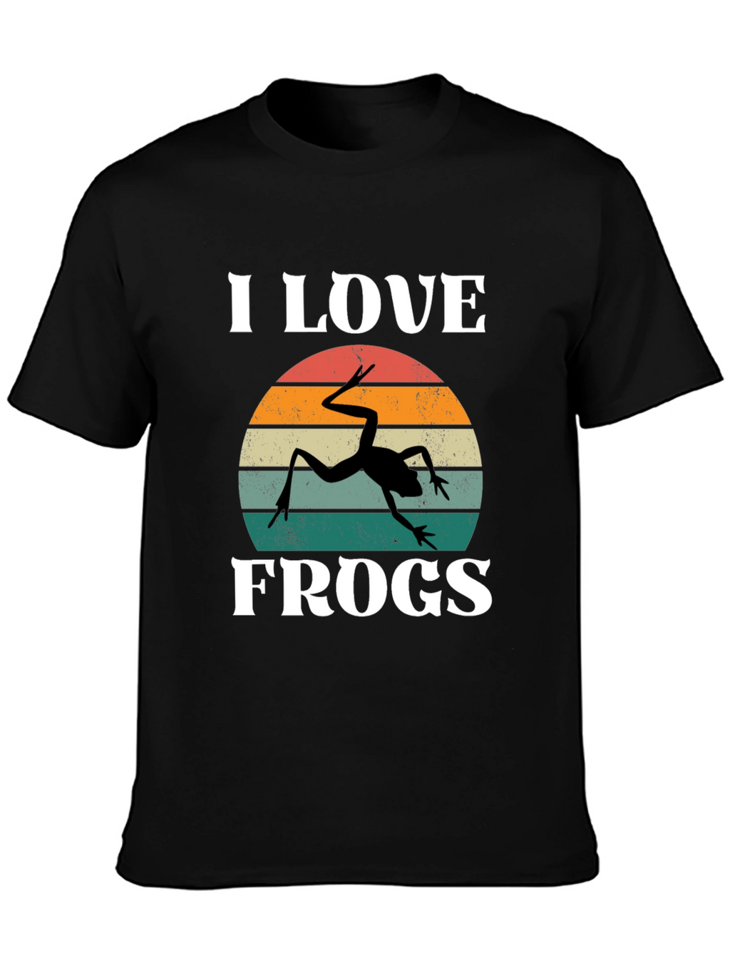 I Love Frogs Retro Graphic T-Shirt