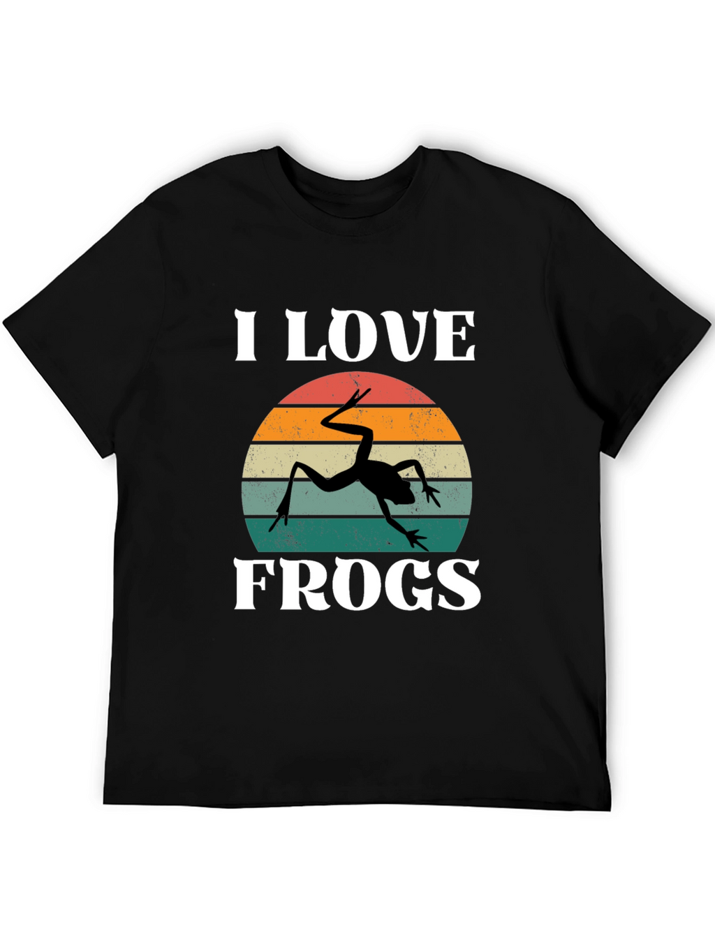 I Love Frogs Retro Graphic T-Shirt