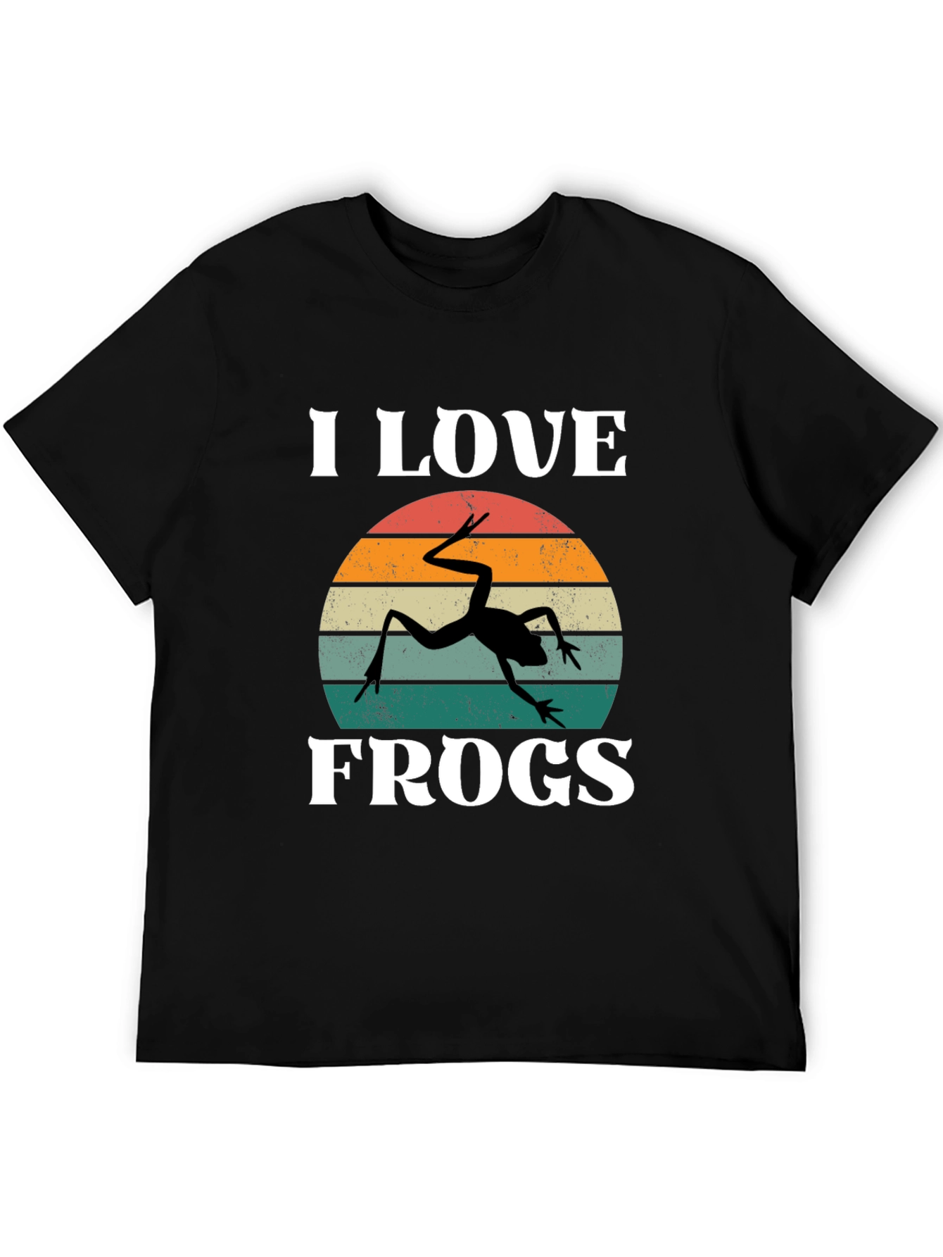 I Love Frogs Retro Graphic T-Shirt