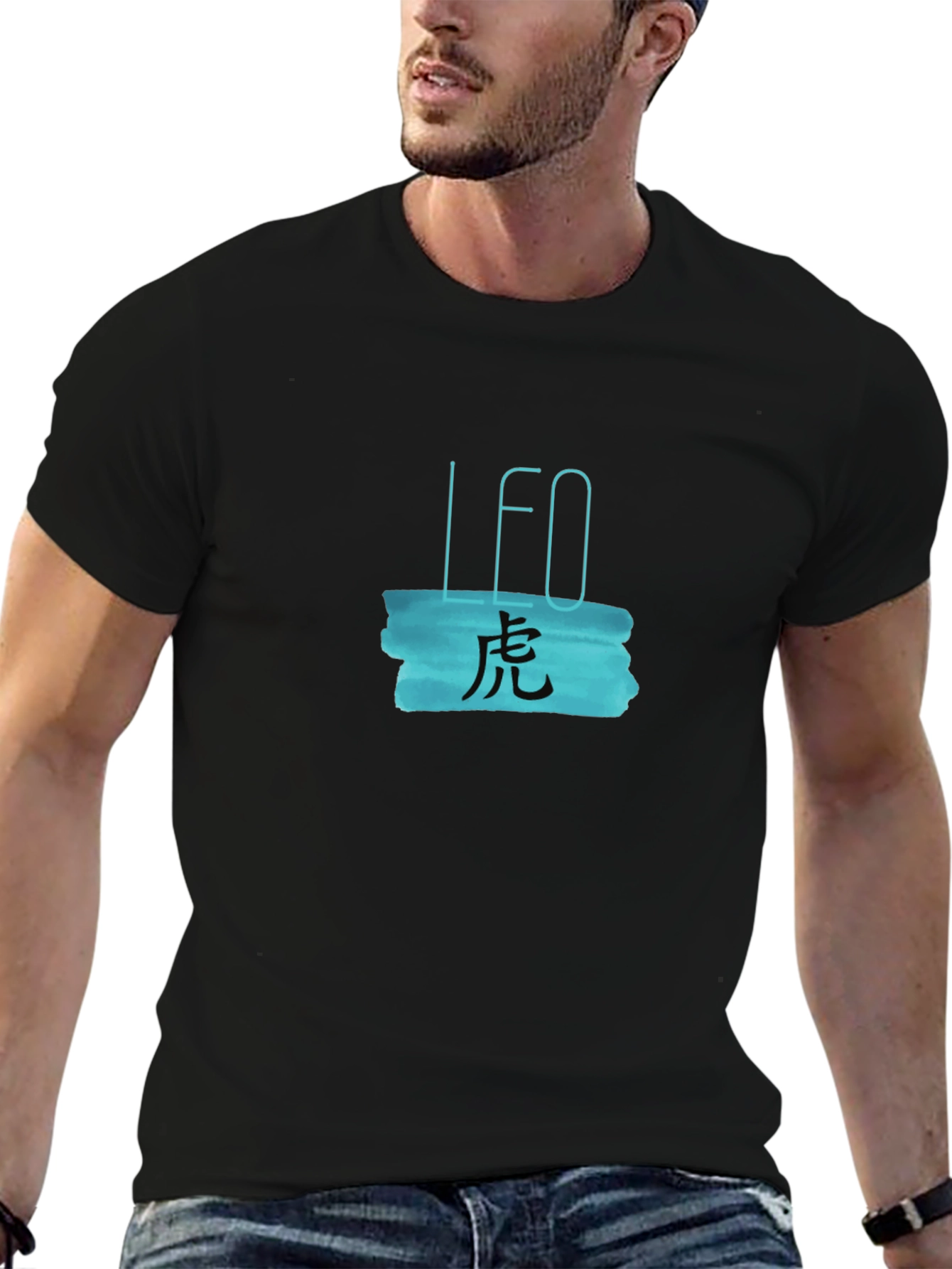 Black LEO Zodiac Graphic Tee