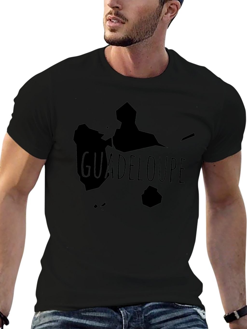Guadeloupe Island Graphic Tee - Black Unisex T-Shirt