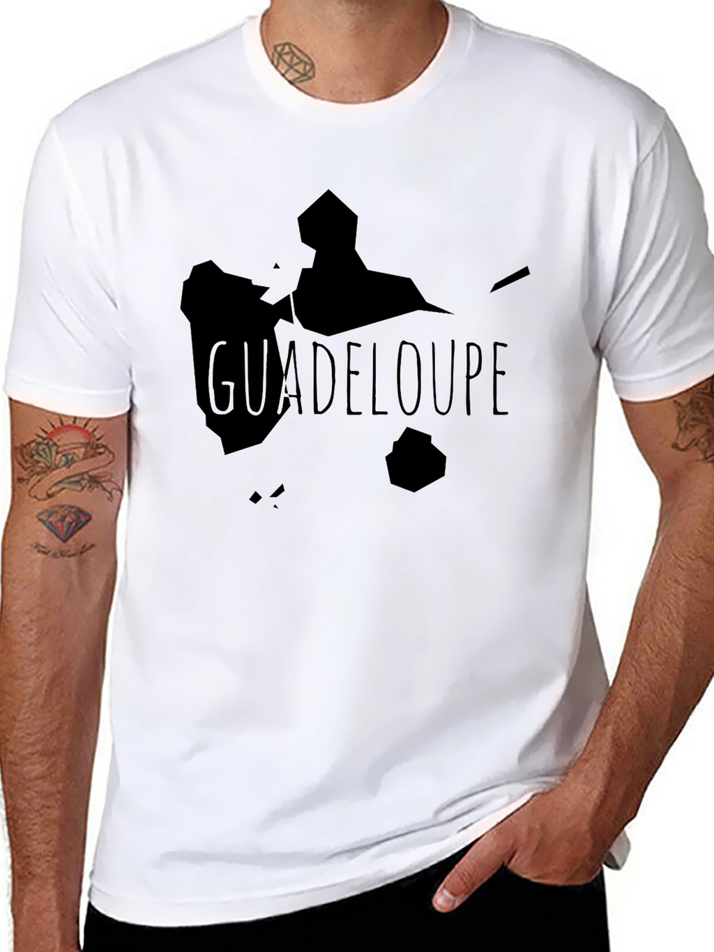 Guadeloupe Island Graphic Tee - Black Unisex T-Shirt