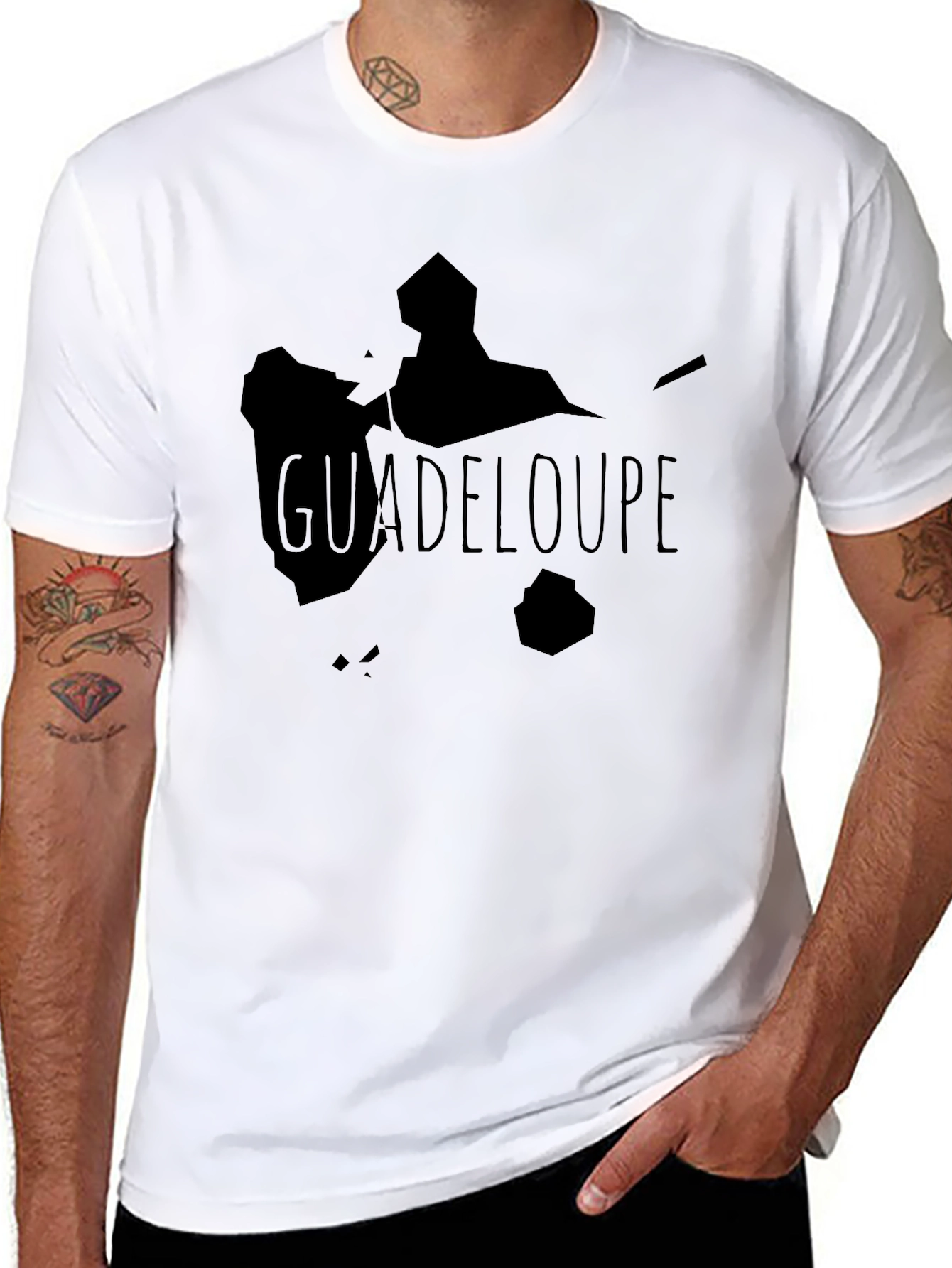 Guadeloupe Island Graphic Tee - Black Unisex T-Shirt