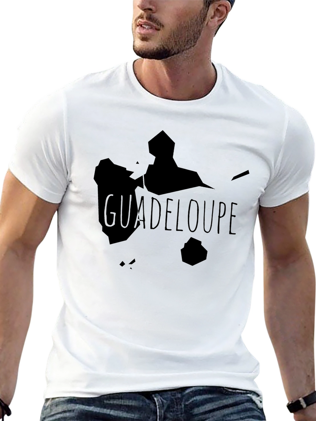Guadeloupe Island Graphic Tee - Black Unisex T-Shirt