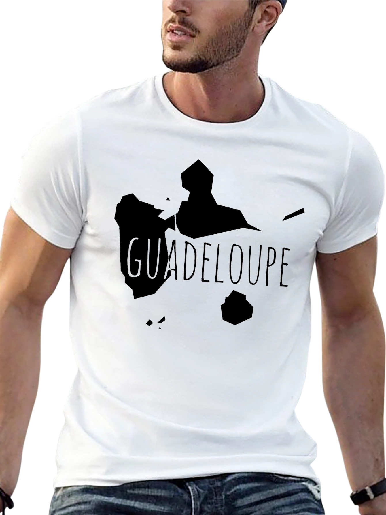 Guadeloupe Island Graphic Tee - Black Unisex T-Shirt