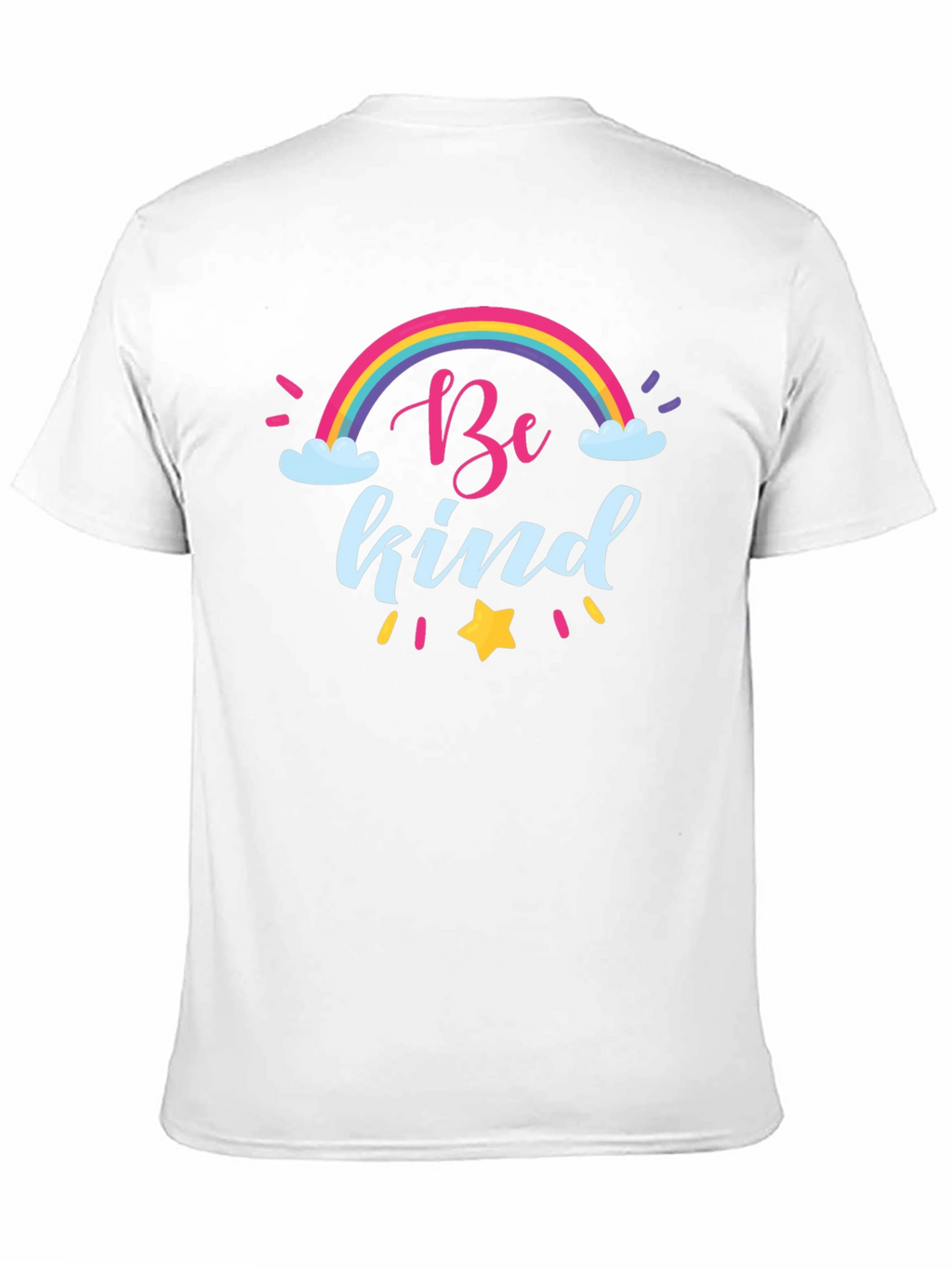 Be Kind Rainbow T-Shirt - Black Crew Neck Tee