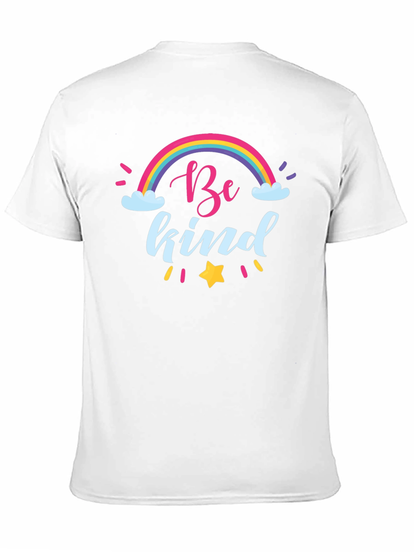 Be Kind Rainbow T-Shirt - Black Crew Neck Tee