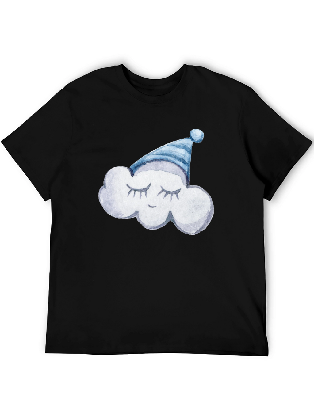 Dreamy Cloud Tee: Soft Black Cotton T-Shirt