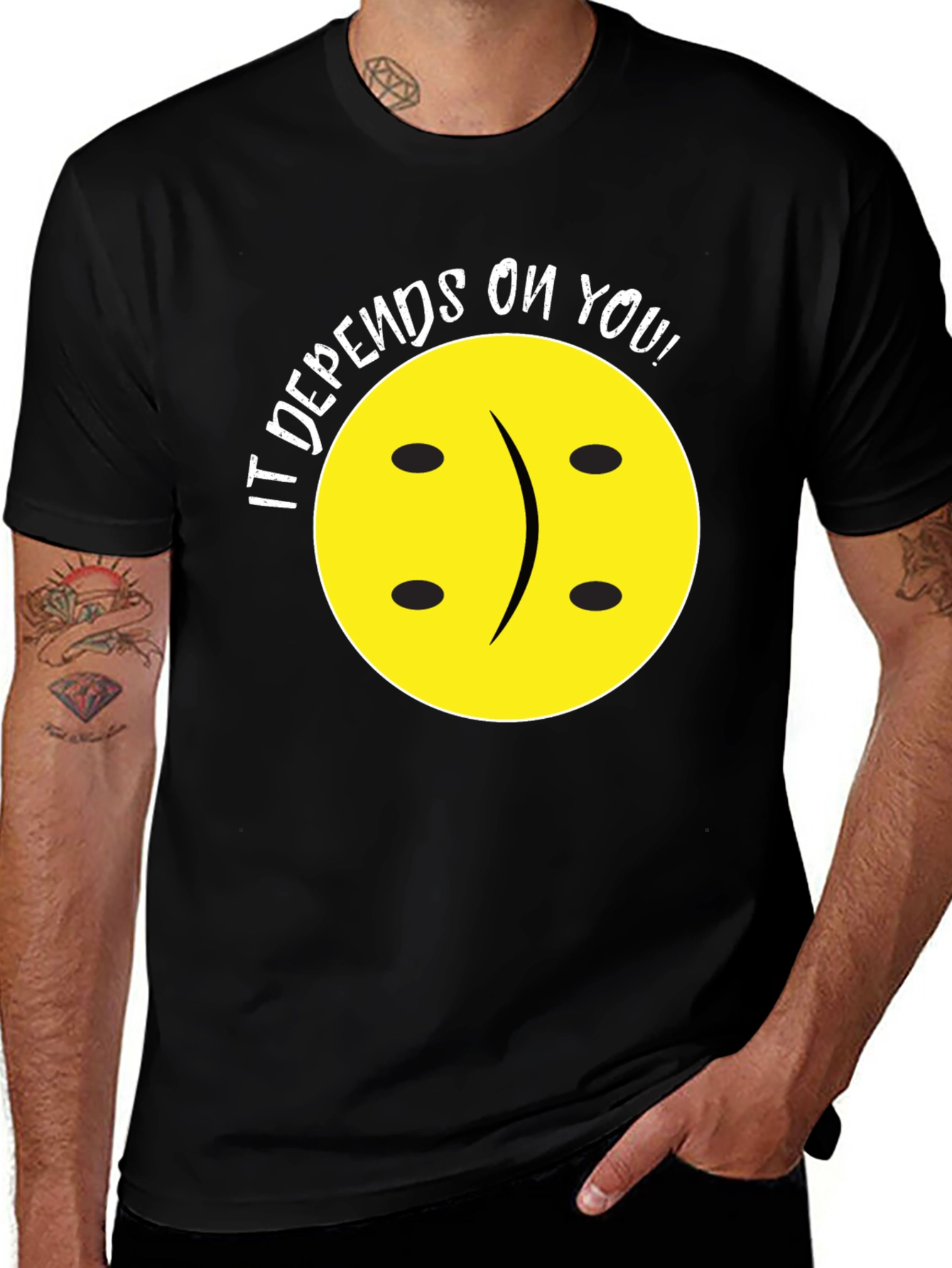 Depends On You T-Shirt - Funny Graphic Tee