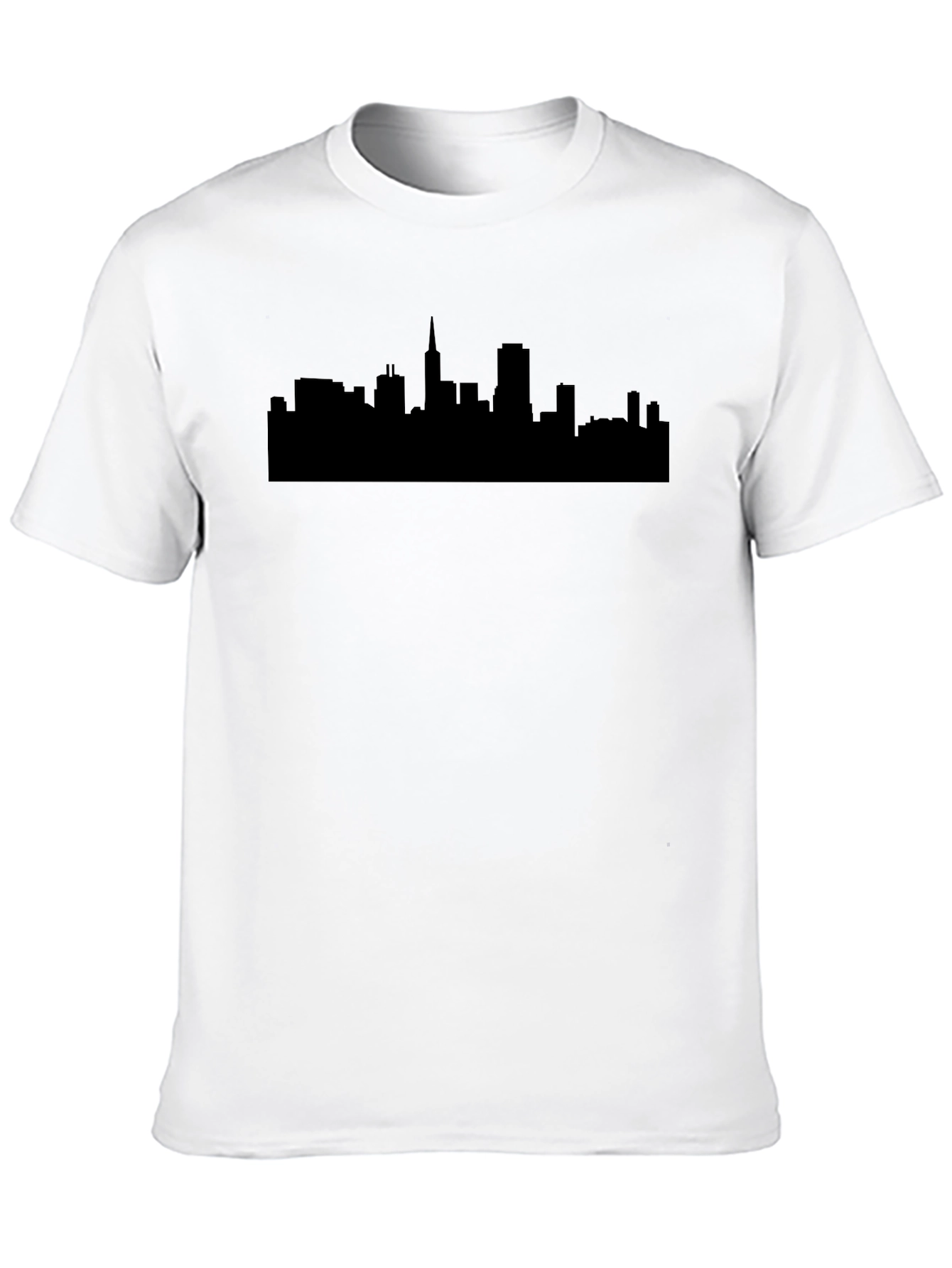 Cityscape Silhouette Black T-Shirt
