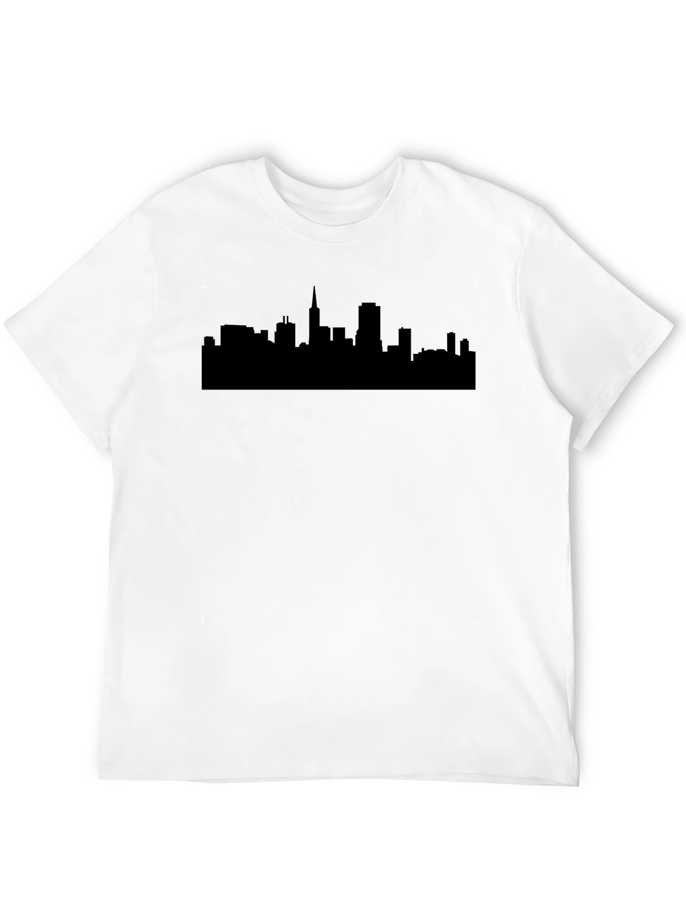 Cityscape Silhouette Black T-Shirt