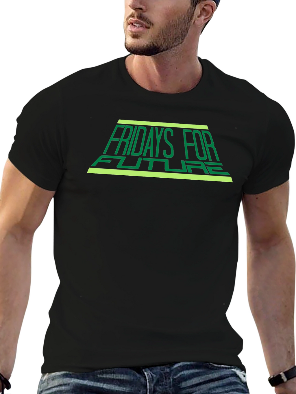 Fridays For Future Black T-Shirt - Eco Awareness