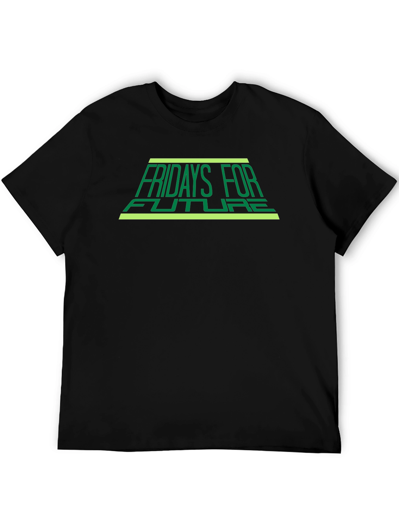 Fridays For Future Black T-Shirt - Eco Awareness