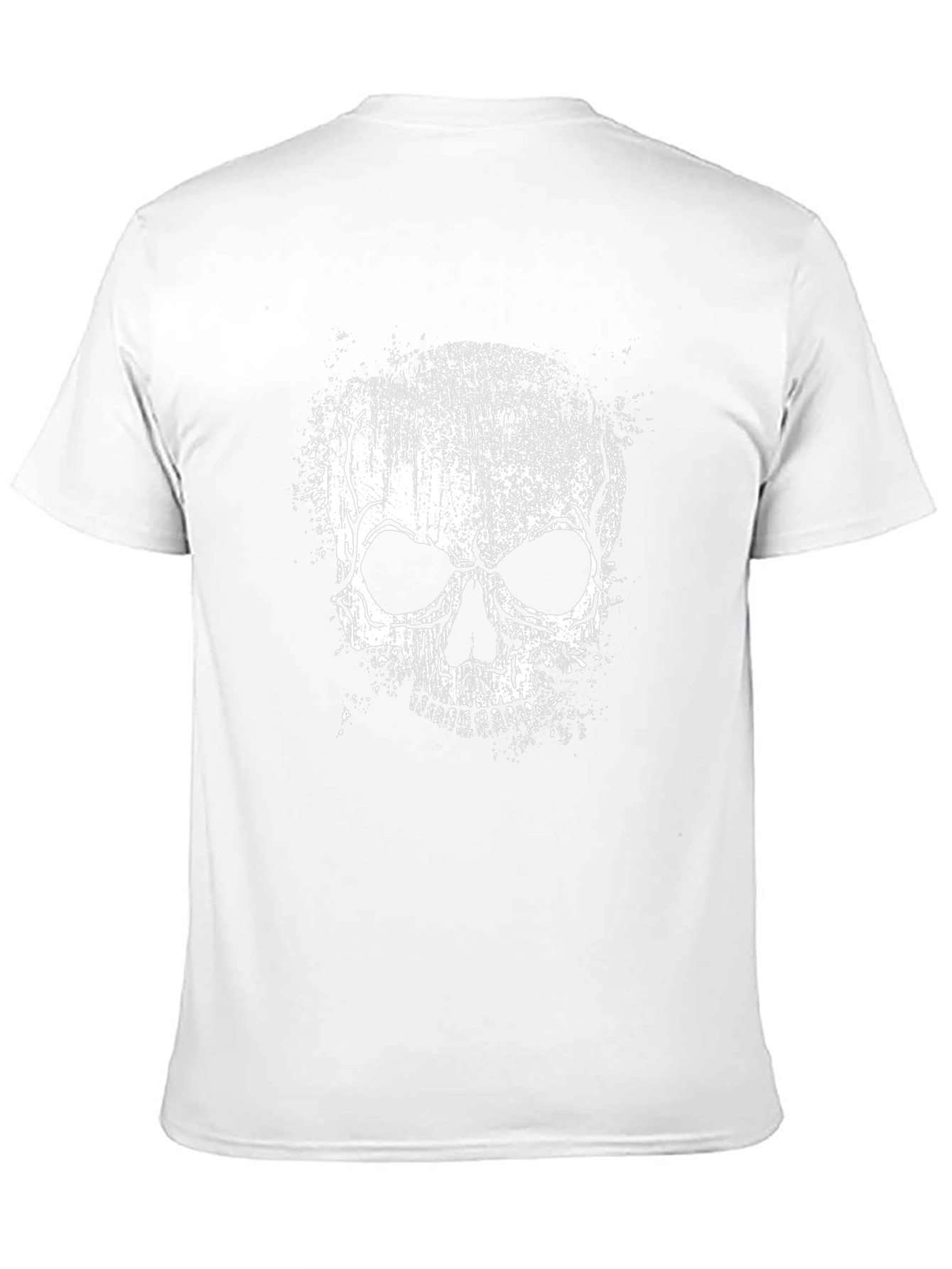 Grungy Skull Graphic Tee - Mens Black T-Shirt