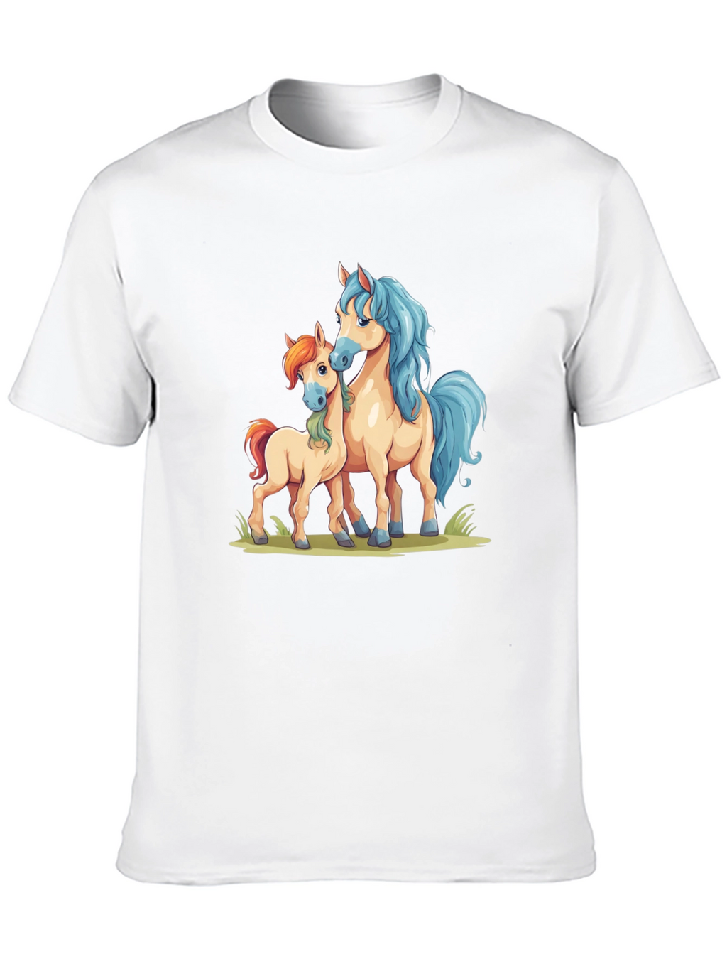 Cartoon Horse Graphic Tee - Cute Unisex Shirt