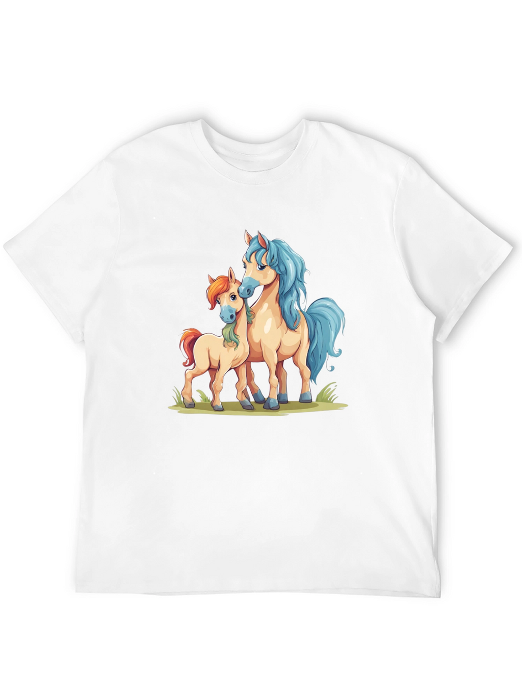 Cartoon Horse Graphic Tee - Cute Unisex Shirt