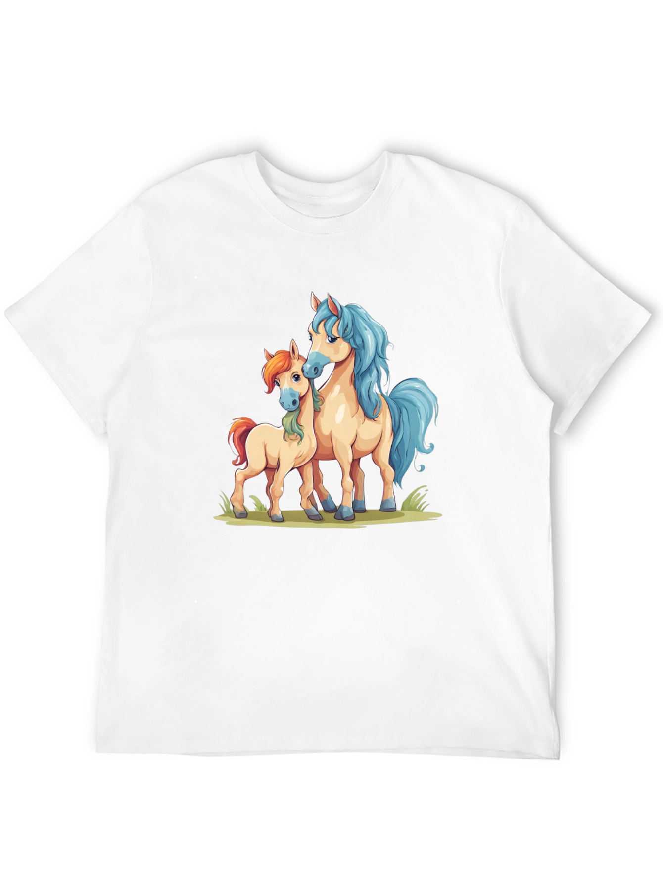 Cartoon Horse Graphic Tee - Cute Unisex Shirt