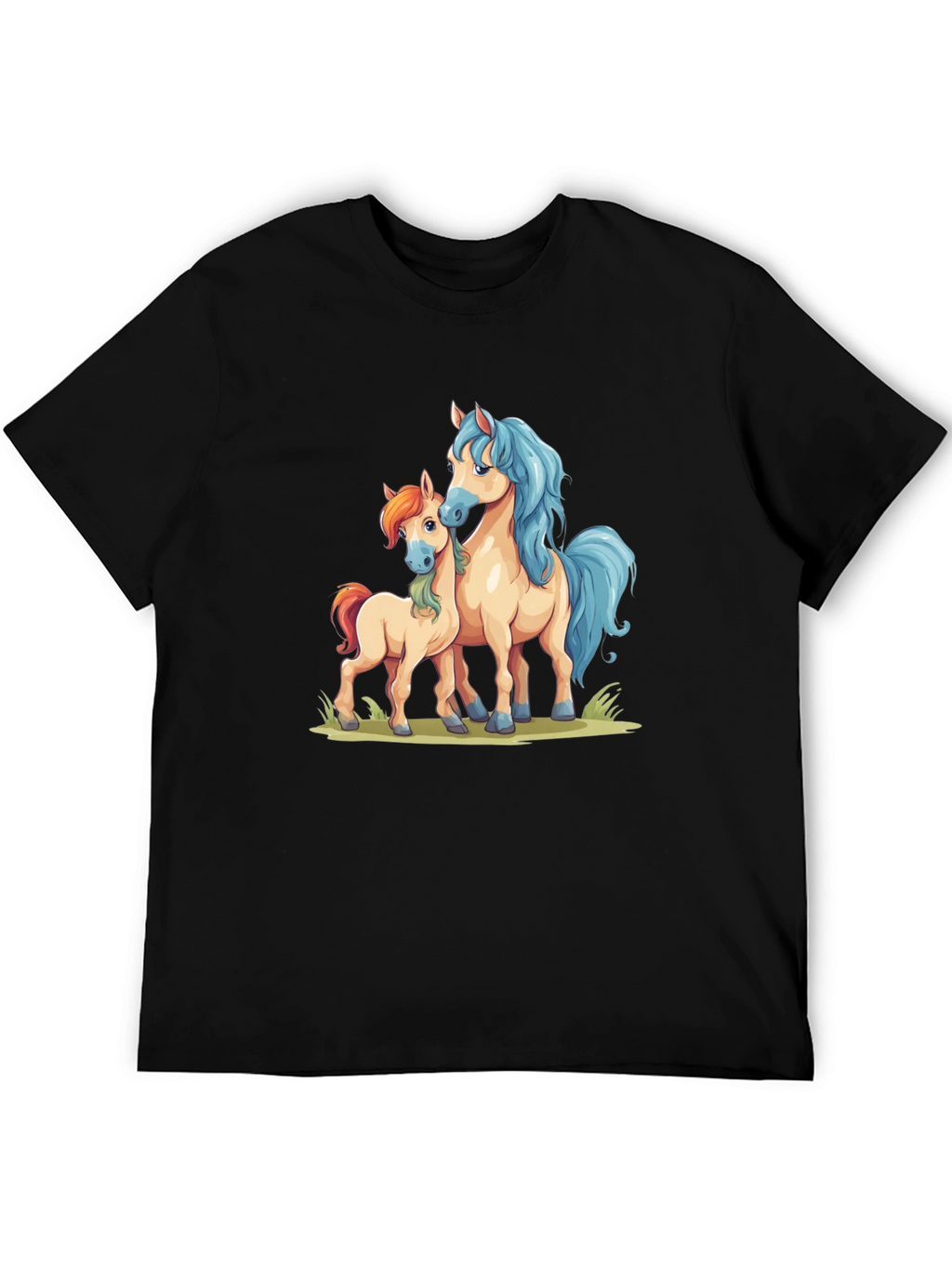 Cartoon Horse Graphic Tee - Cute Unisex Shirt