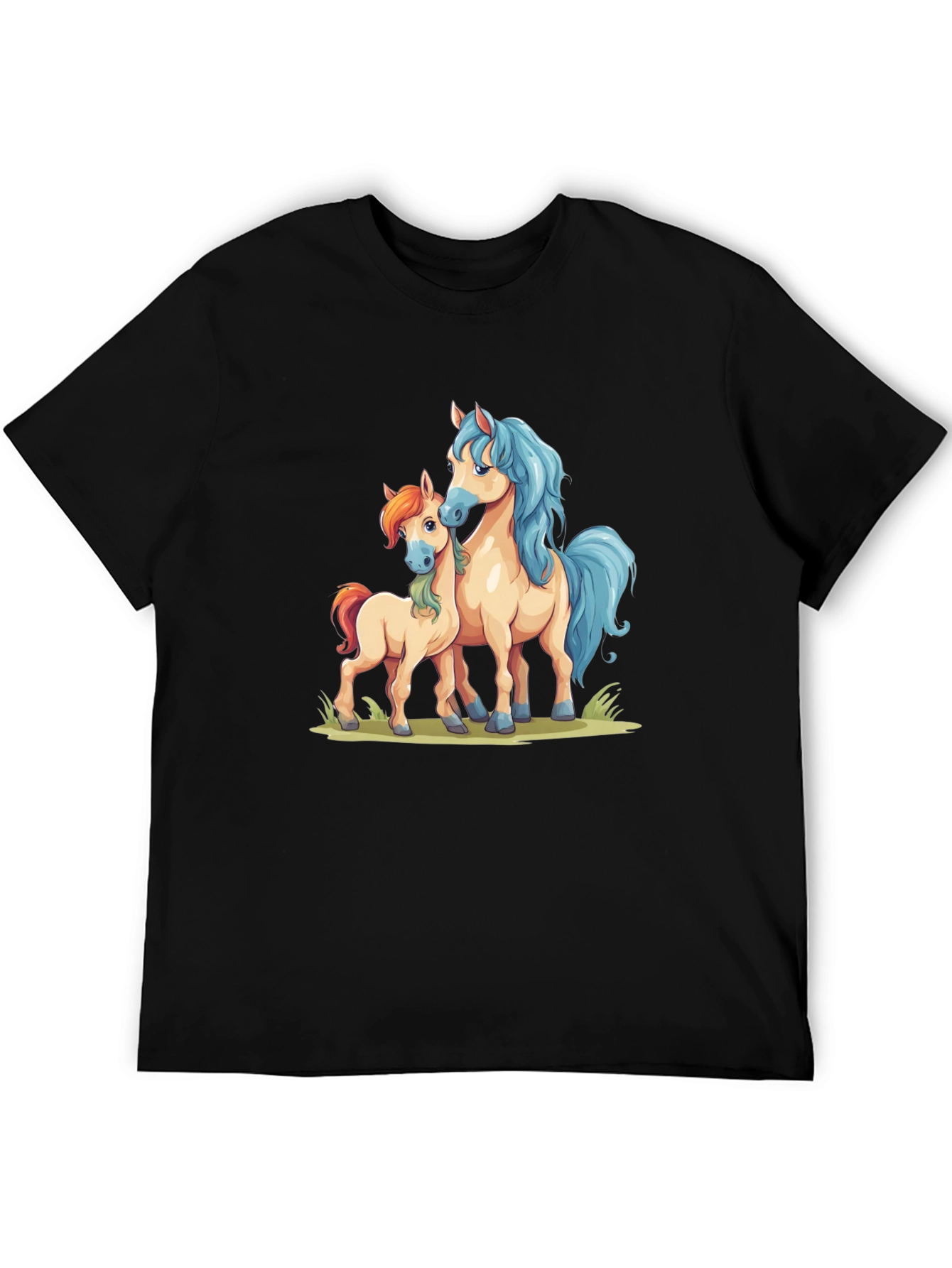 Cartoon Horse Graphic Tee - Cute Unisex Shirt