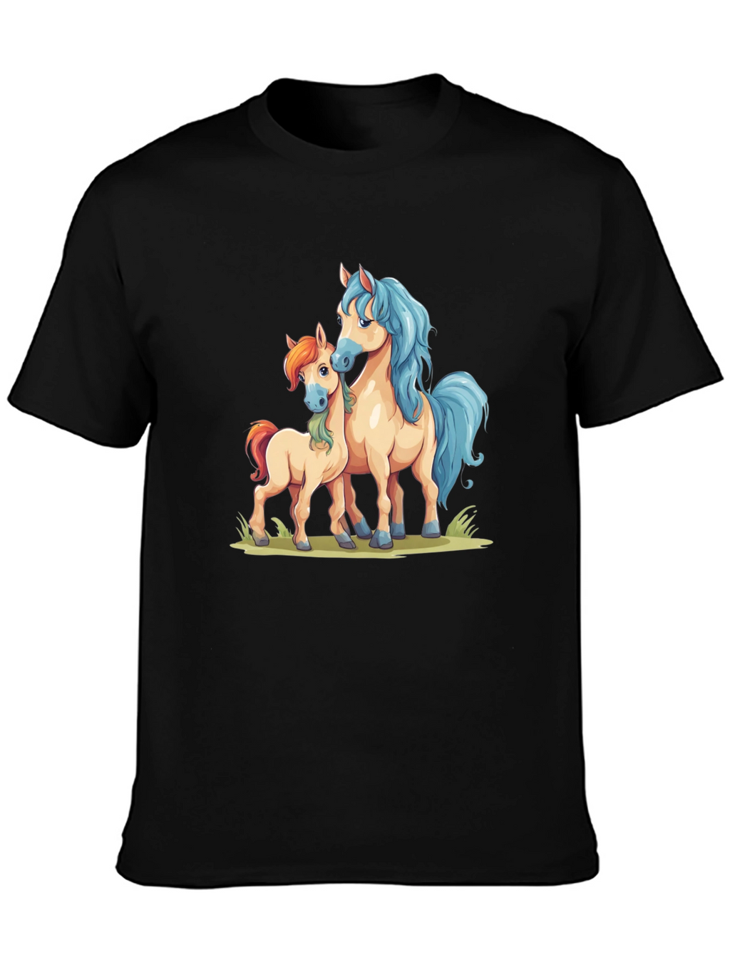 Cartoon Horse Graphic Tee - Cute Unisex Shirt