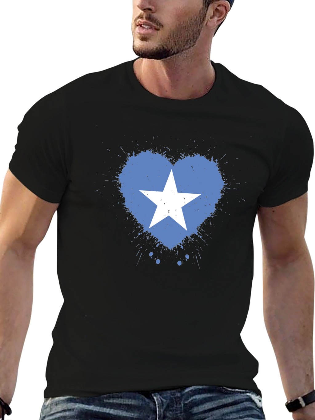 Somalia Flag Heart T-Shirt