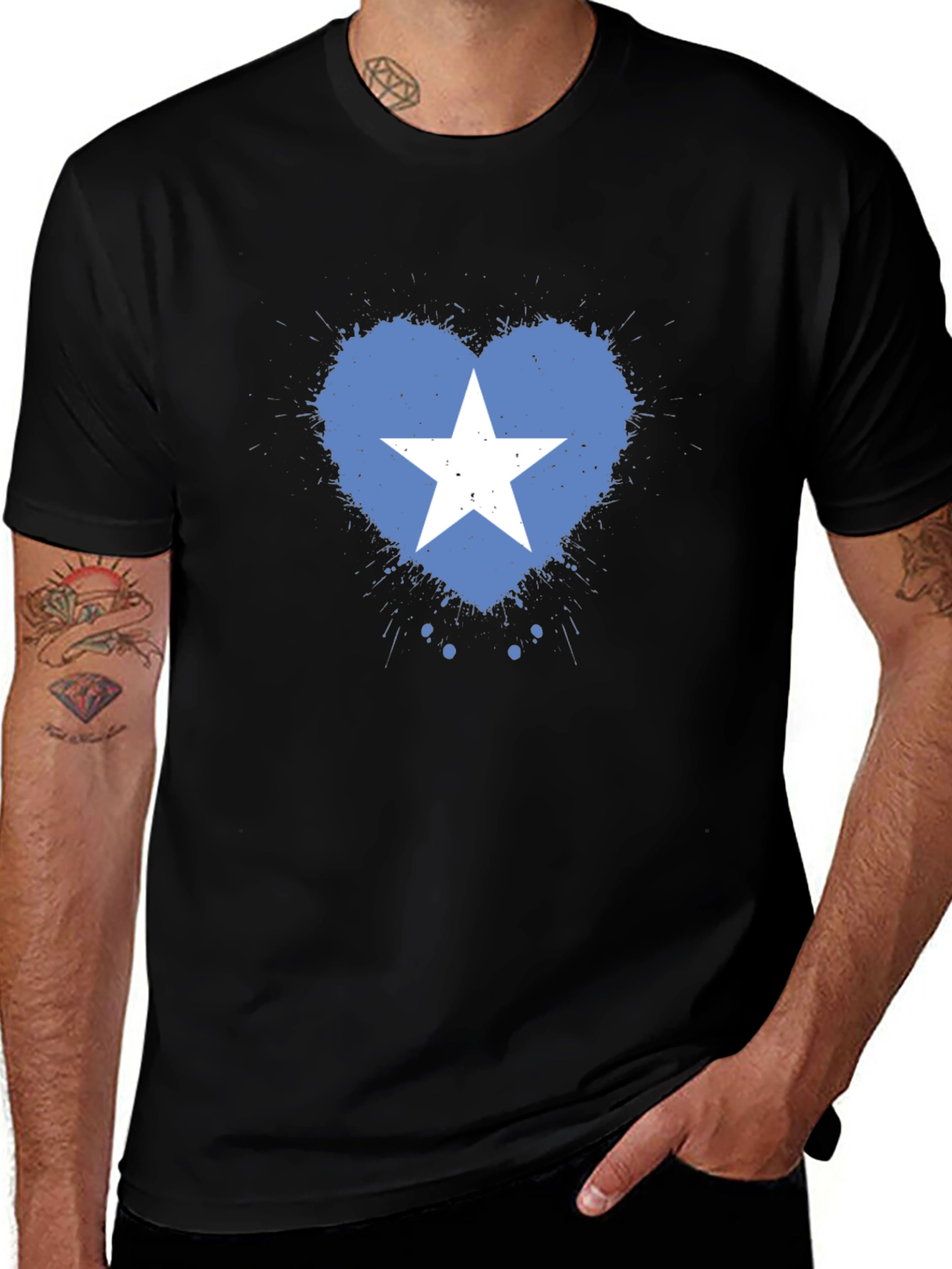 Somalia Flag Heart T-Shirt