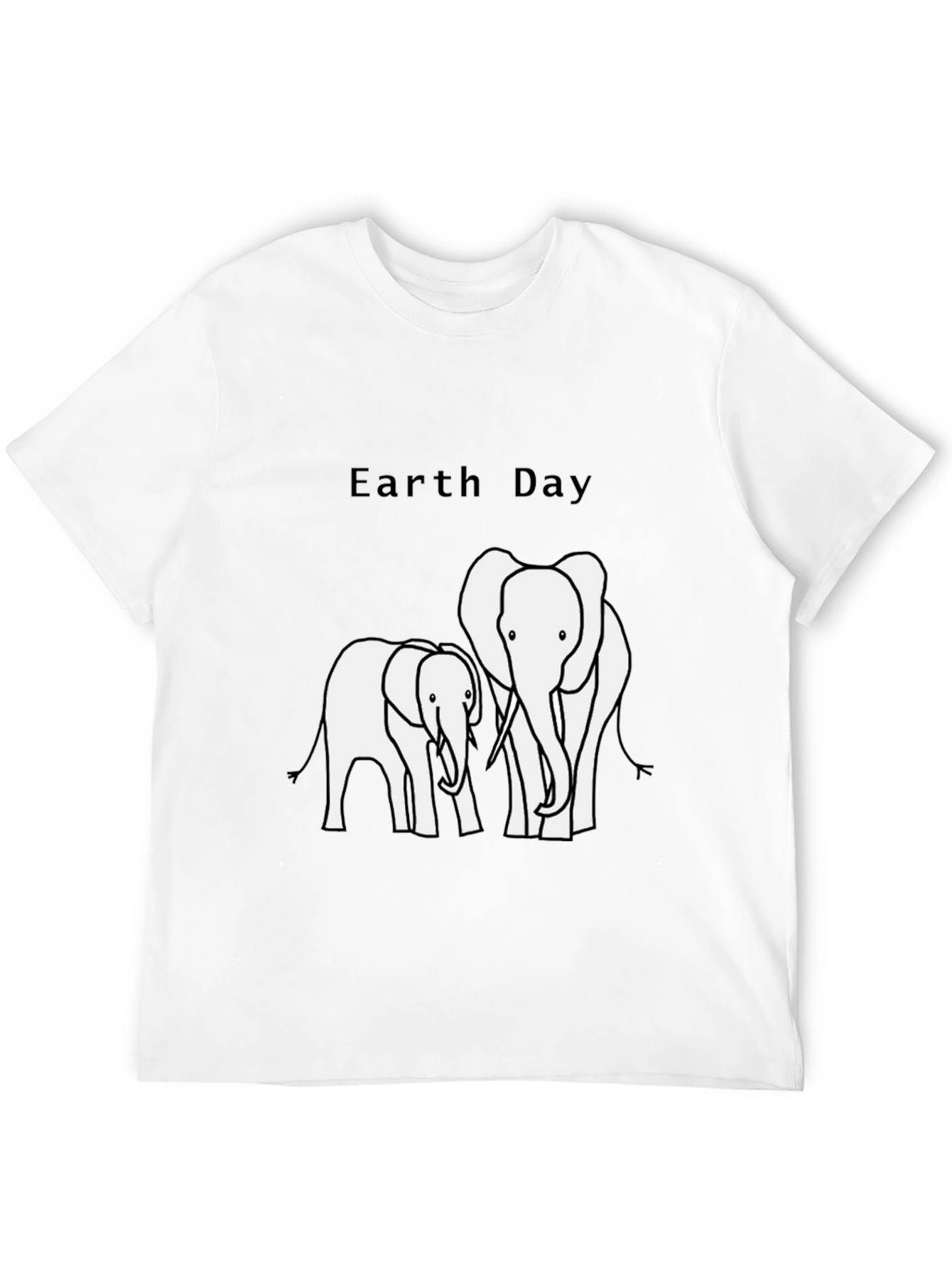 Earth Day Elephant Graphic T-Shirt