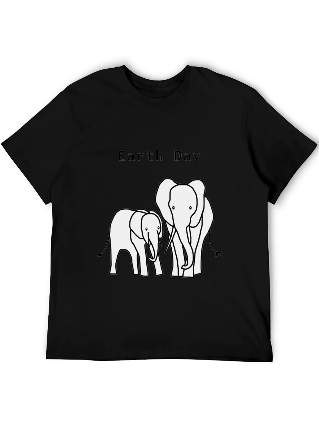 Earth Day Elephant Graphic T-Shirt