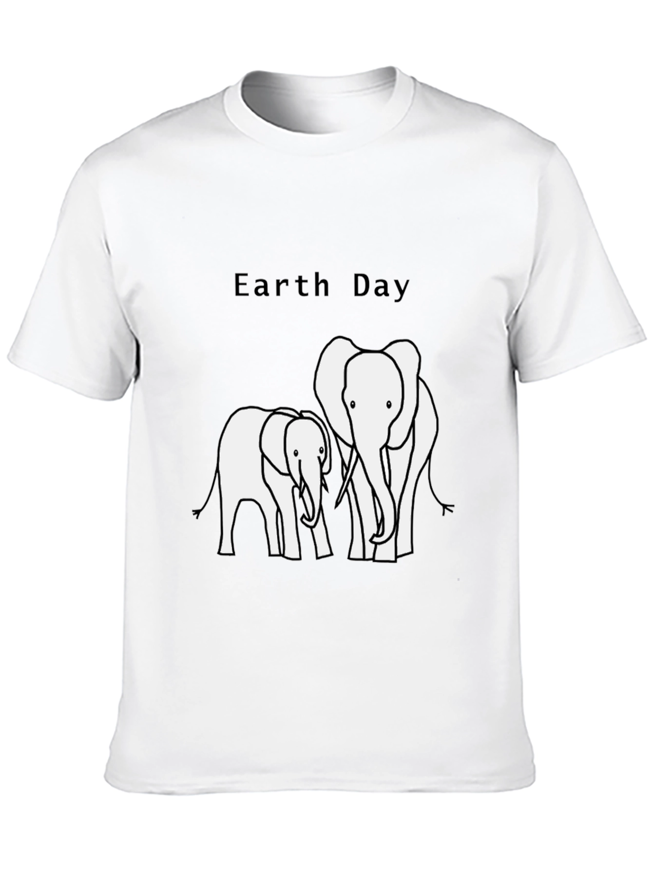 Earth Day Elephant Graphic T-Shirt