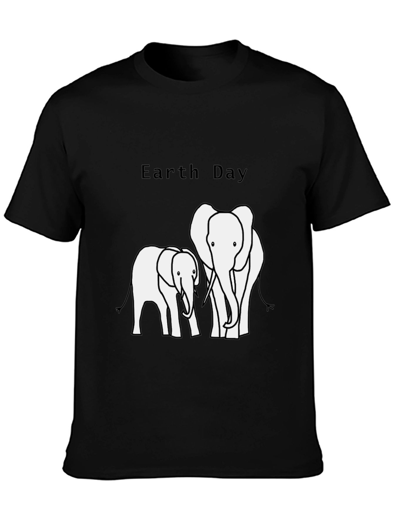Earth Day Elephant Graphic T-Shirt