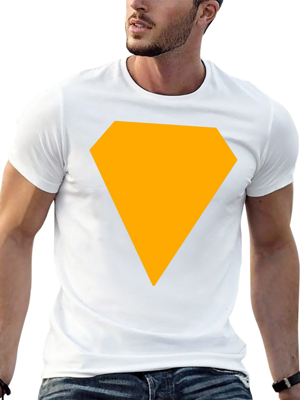 Bold Diamond Graphic Tee - Casual Black T-Shirt