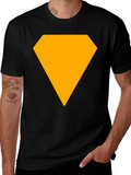 Bold Diamond Graphic Tee - Casual Black T-Shirt