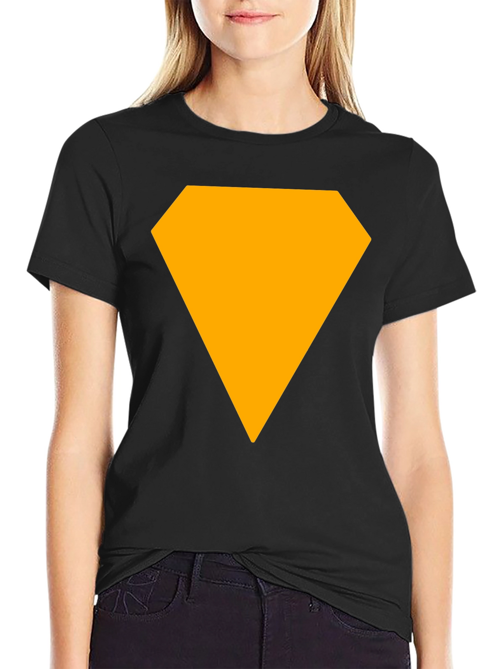 Bold Diamond Graphic Tee - Casual Black T-Shirt
