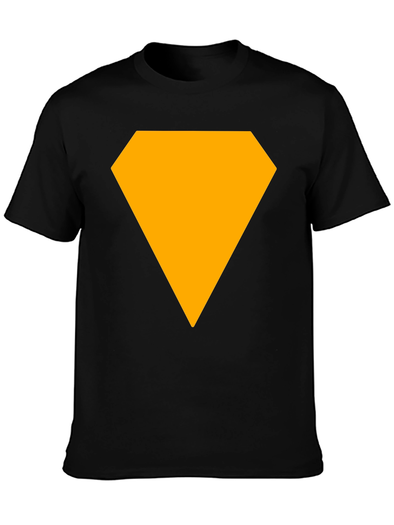 Bold Diamond Graphic Tee - Casual Black T-Shirt