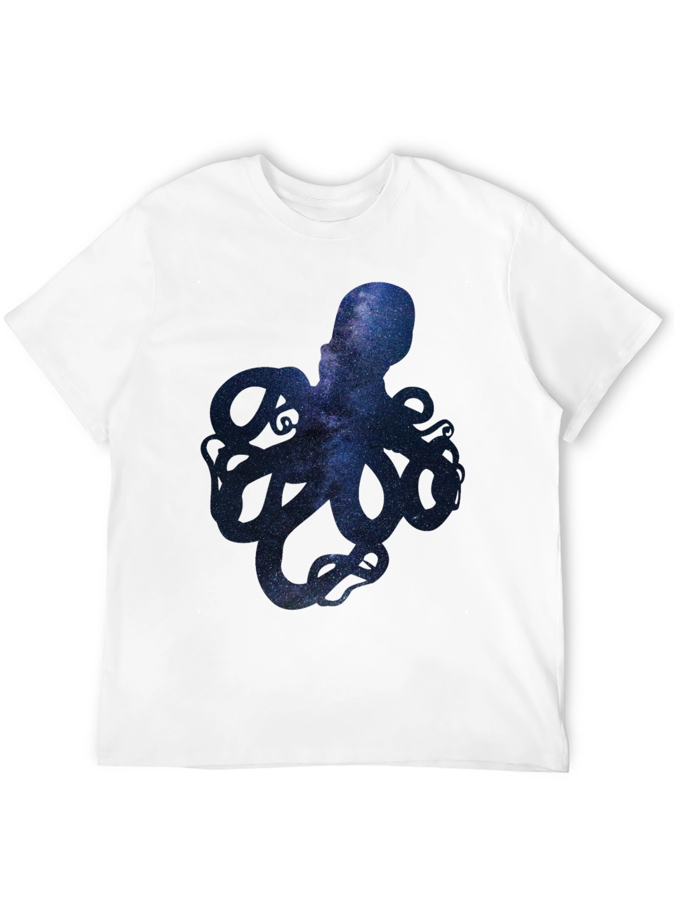 Galaxy Octopus Graphic Print Mens T-Shirt