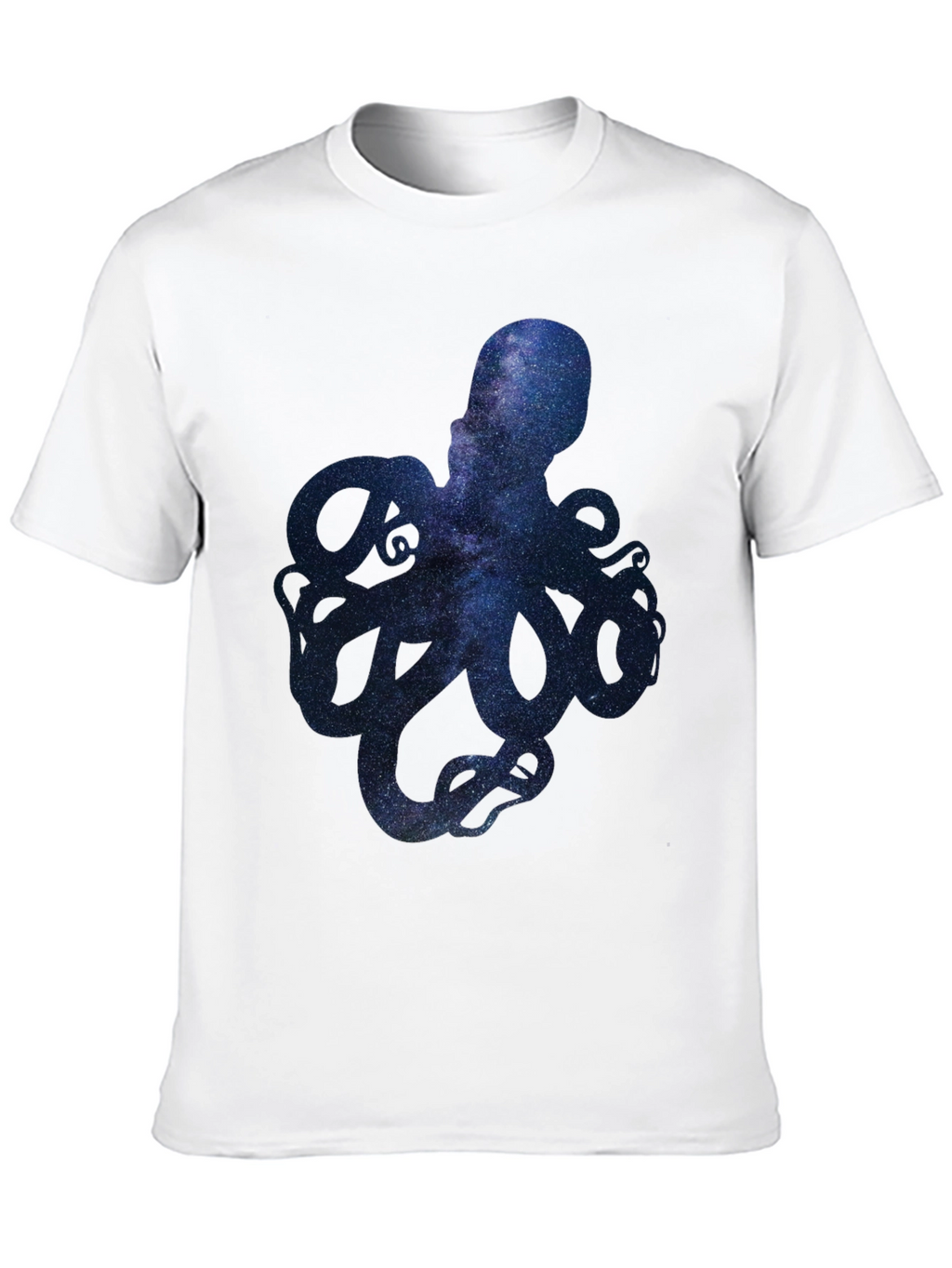 Galaxy Octopus Graphic Print Mens T-Shirt