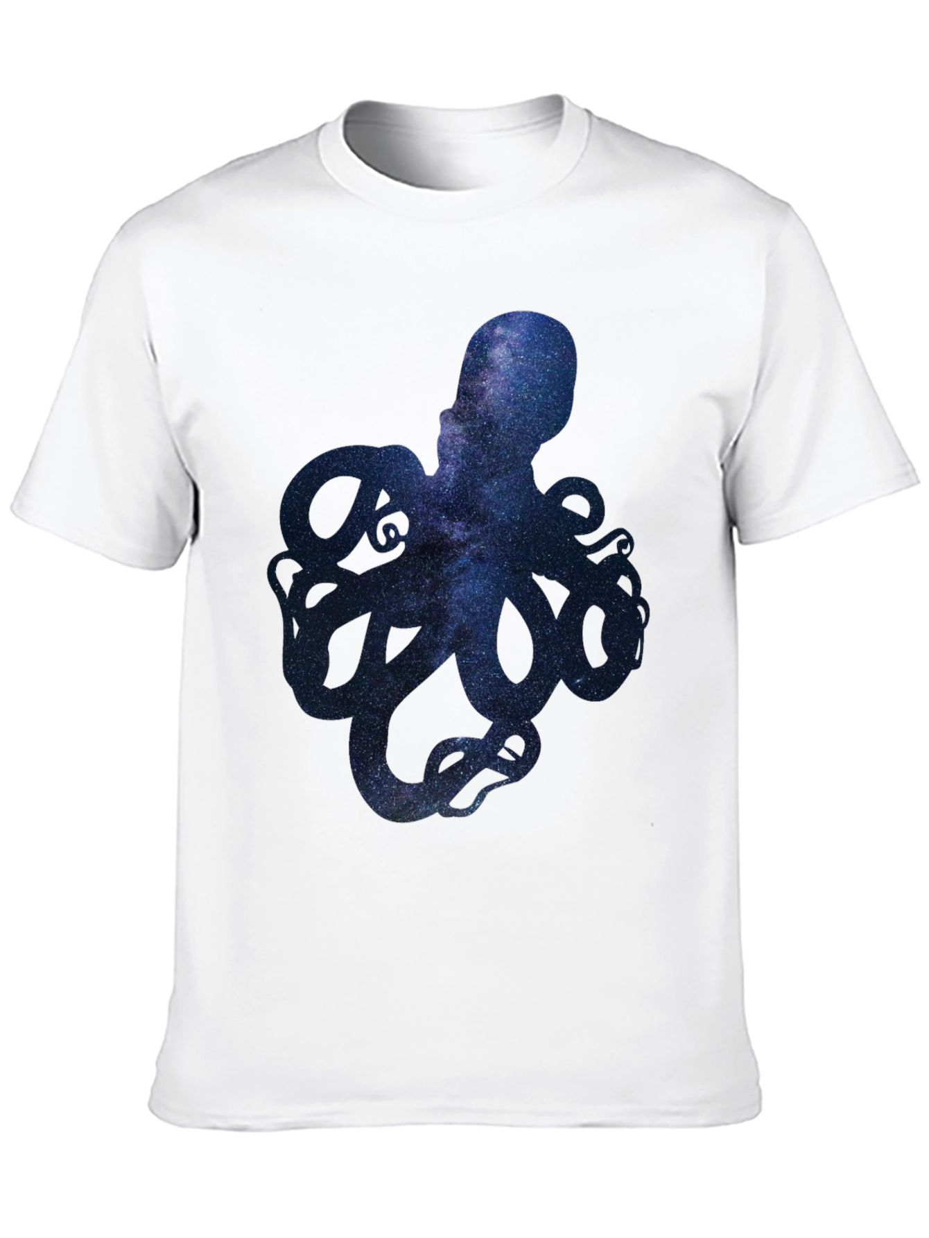 Galaxy Octopus Graphic Print Mens T-Shirt