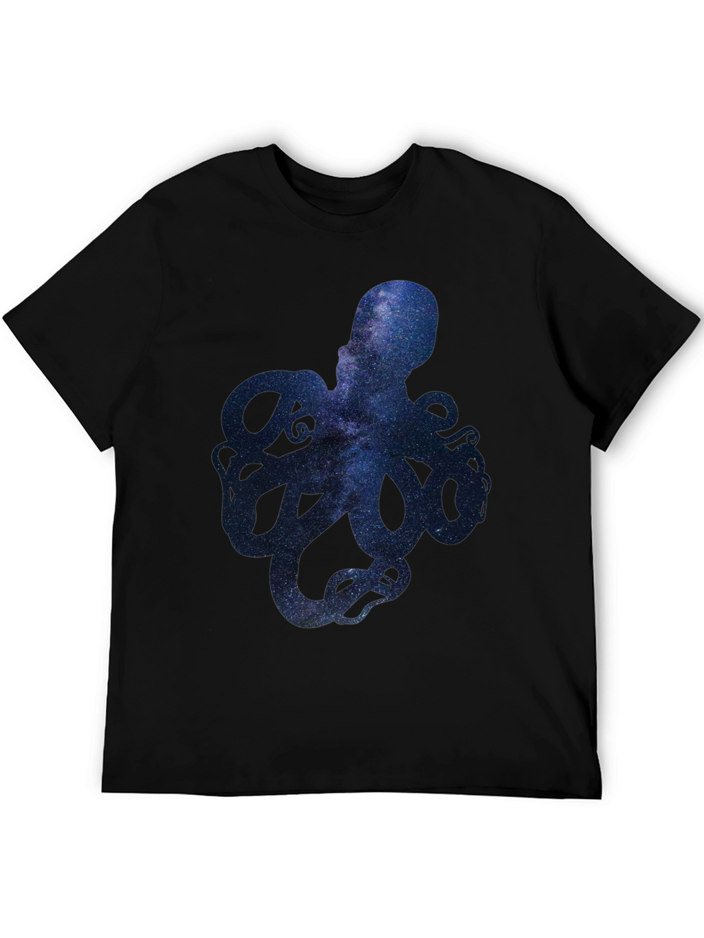 Galaxy Octopus Graphic Print Mens T-Shirt